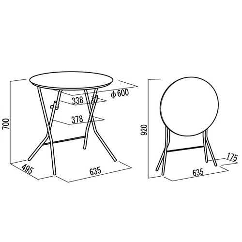 スタンドタッチテーブル(丸形) 幅60cm – ルネセイコウWEBサイト